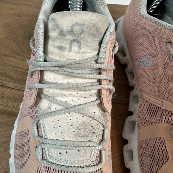 Womens On Cloud 5 Rose Shell Pink Lace Up Athletic Running Sneakers Shoes Size 8 - Picture 9 of 11